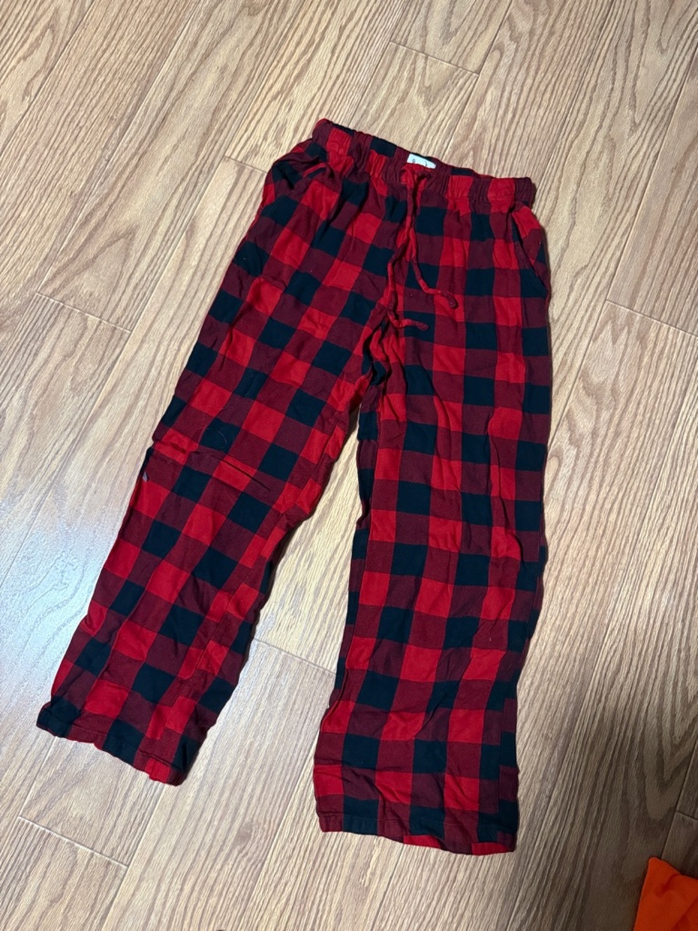 Garage Red and Black Buffalo Plaid womens Pajama Bottoms